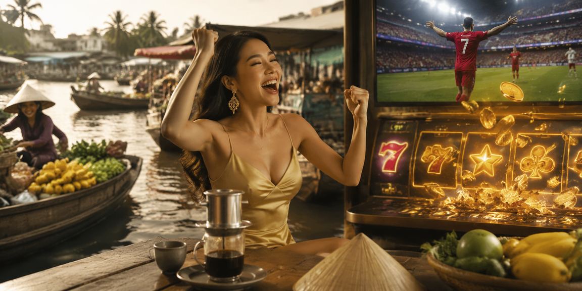 Người dùng Cần Thơ thưởng thức cà phê Việt Nam trong lúc chơi slot game trên điện thoại